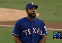 Primer imparable de Javy Guerra en MLB