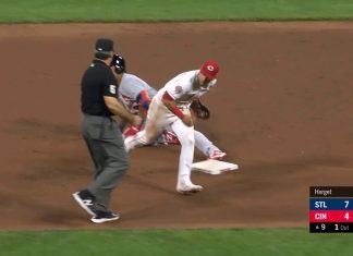 Edmundo Sosa conecta su primer imparable en MLB